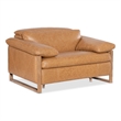 Bowery Hill Oversized Power Recliner with Power Headrest in Brown