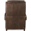 Bowery Hill Power Recliner with Nailhead Trim in Brown Leather
