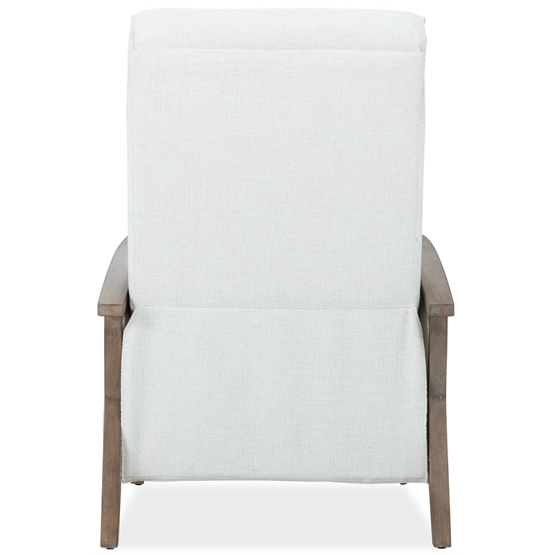 Bowery Hill Power Recliner with Power Headrest in Beige Fabric