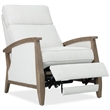 Bowery Hill Power Recliner with Power Headrest in Beige Fabric