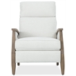 Bowery Hill Power Recliner with Power Headrest in Beige Fabric