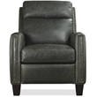 Bowery Hill Power Recliner with Pop-Up Headrest in Gray Leather