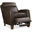 Bowery Hill Power Recliner with Pop-Up Headrest in Brown Leather