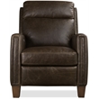 Bowery Hill Power Recliner with Pop-Up Headrest in Brown Leather