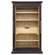 Bowery Hill Bar-Pull Wardrobe with Hidden Storage in Black Wood