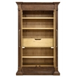 Bowery Hill Bar-Pull Wardrobe with Hidden Storage in Brown Wood