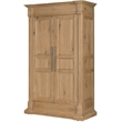 Bowery Hill Bar-Pull Wardrobe with Hidden Storage in Light Brown