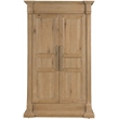Bowery Hill Bar-Pull Wardrobe with Hidden Storage in Light Brown