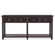 Bowery Hill 4-Drawer Sideboard Base with Silverware Tray in Brown Wood