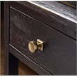 Bowery Hill Display Sideboard with Glass Doors in Black Wood