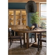 Bowery Hill Display Sideboard with Glass Doors in Light Brown