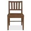 Bowery Hill Splat-Back Dining Side Chair in Brown Wood Finish