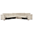 Bowery Hill 5-Seat Power Reclining Sectional in Beige Fabric