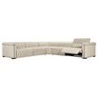 Bowery Hill 5-Seat Power Reclining Sectional in Beige Fabric