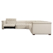 Bowery Hill 5-Seat Power Reclining Sectional in Beige Fabric