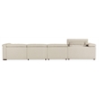 Bowery Hill 6-Seat Power Reclining Sectional in Beige Fabric