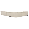 Bowery Hill 6-Seat Power Reclining Sectional in Beige Fabric