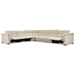 Bowery Hill 6-Seat Power Reclining Sectional in Beige Fabric