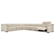 Bowery Hill 6-Seat Power Reclining Sectional in Beige Fabric