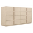 Bowery Hill 8-Drawer Dresser in Natural Wood with Bar Hardware