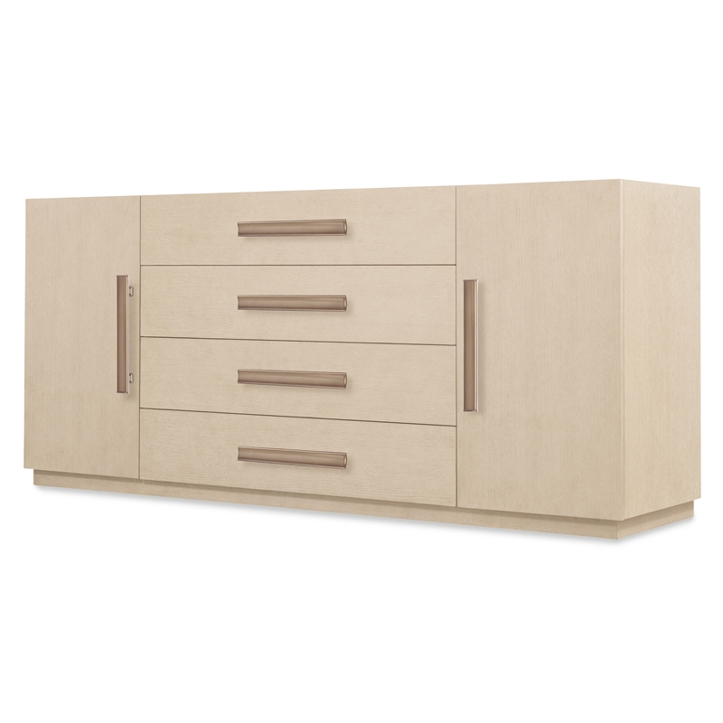 Bowery Hill Buffet with Silverware Tray in Natural Wood Finish