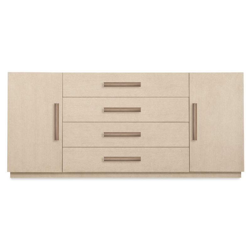 Bowery Hill Buffet with Silverware Tray in Natural Wood Finish