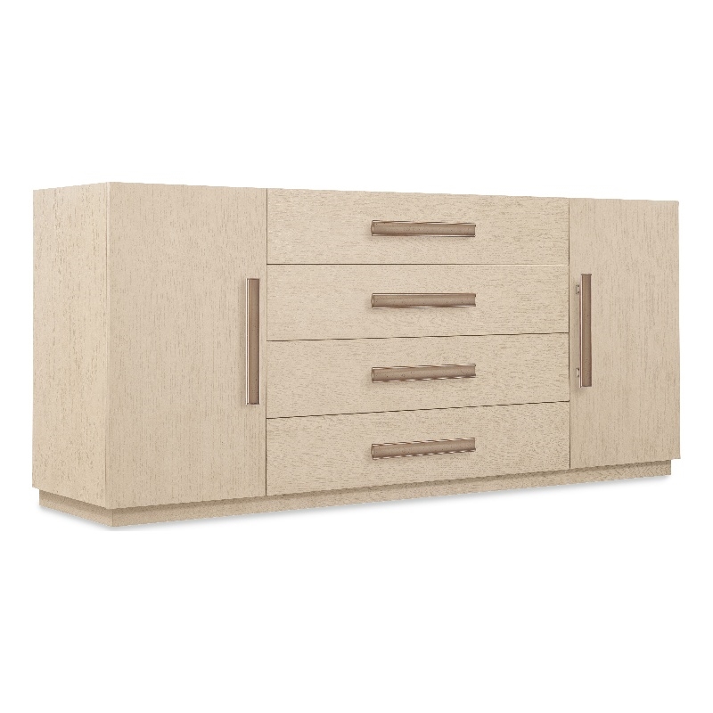 Bowery Hill Buffet with Silverware Tray in Natural Wood Finish