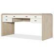 Bowery Hill Two-Tone Writing Desk with Keyboard Drawer in Natural Wood