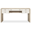 Bowery Hill Two-Tone Writing Desk with Keyboard Drawer in Natural Wood