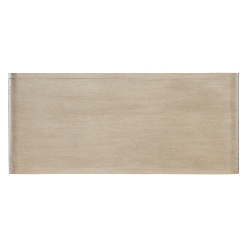 Bowery Hill Two-Tone Writing Desk with Keyboard Drawer in Natural Wood