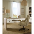 Bowery Hill Two-Tone Writing Desk with Keyboard Drawer in Natural Wood