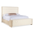 Bowery Hill Queen Upholstered Storage Bed with Drawers in Ivory Fabric