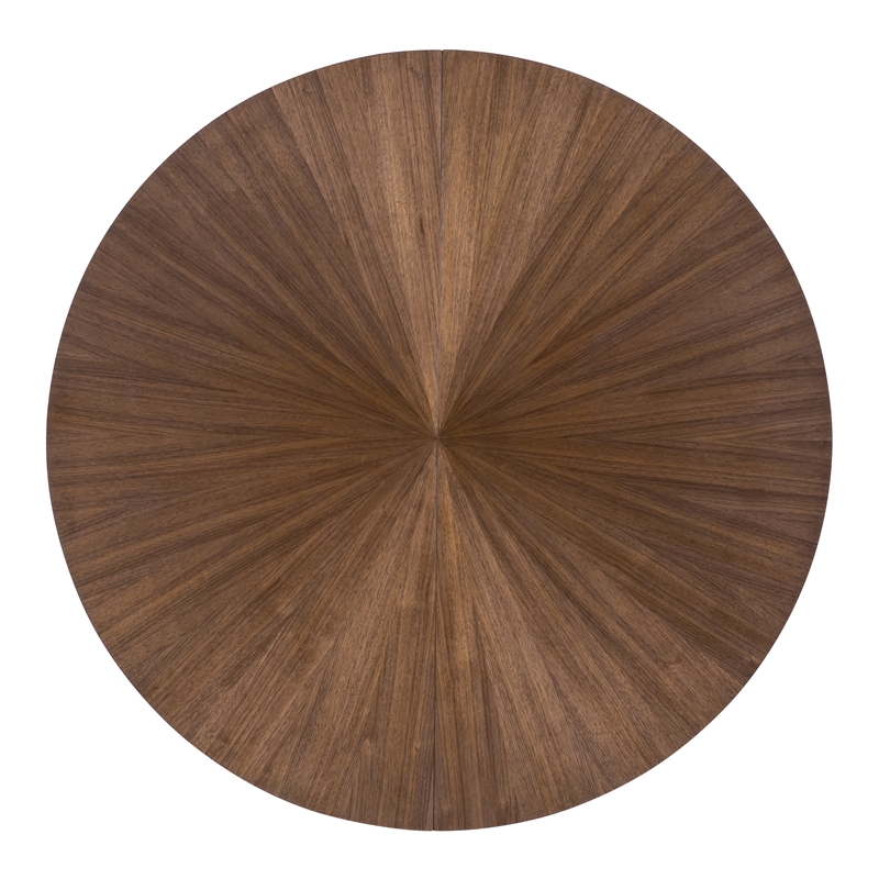 Bowery Hill Round Dining Table with 20in Leaf in Medium Wood