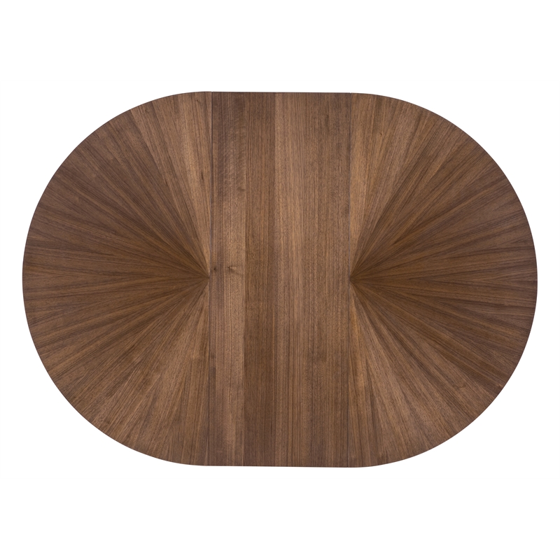 Bowery Hill Round Dining Table with 20in Leaf in Medium Wood