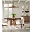 Bowery Hill Round Dining Table with 20in Leaf in Medium Wood