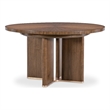 Bowery Hill Round Dining Table with 20in Leaf in Medium Wood