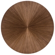 Bowery Hill 66in Round Pedestal Dining Table in Medium Wood Finish