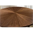 Bowery Hill 66in Round Pedestal Dining Table in Medium Wood Finish