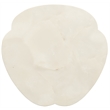Bowery Hill Cloverleaf Resin Accent Table in Cream Faux Onyx