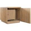 Bowery Hill Scalloped End Table with Hidden Storage in Light Brown