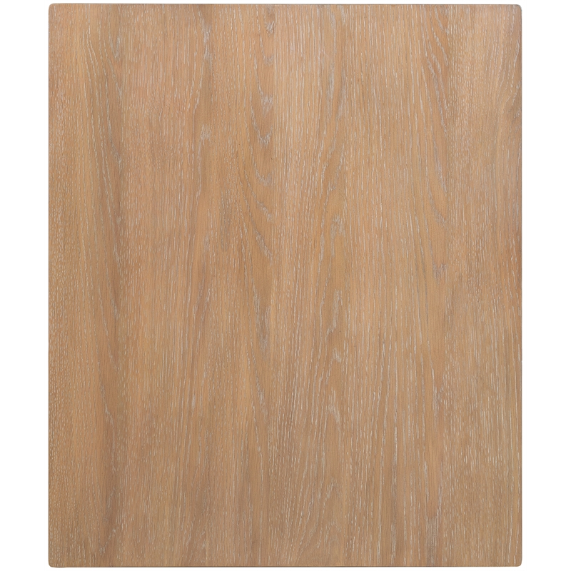 Bowery Hill Scalloped End Table with Hidden Storage in Light Brown
