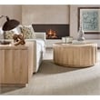 Bowery Hill Scalloped End Table with Hidden Storage in Light Brown