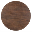 Bowery Hill Round Pedestal Dining Table in Medium Mango Wood