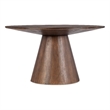 Bowery Hill Round Pedestal Dining Table in Medium Mango Wood