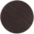 Bowery Hill Round Pedestal End Table in Rustic Black Wood Finish