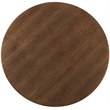 Bowery Hill Round Cocktail Table with X-Stretcher in Brown Wood