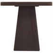 Bowery Hill Square Pedestal End Table in Rustic Black Wood Finish