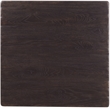 Bowery Hill Square Pedestal End Table in Rustic Black Wood Finish