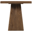 Bowery Hill Square Pedestal End Table in Rustic Brown Wood Finish
