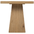 Bowery Hill Square Pedestal End Table in Rustic Light Brown Wood